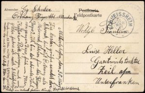 Germany WWI Air Force Ordnanz Flieger Abteilung Muenchen 46 PC Feldpost C G68306