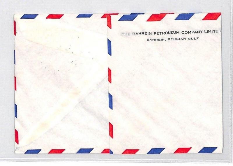 Gulf BAHRAIN Cover GB Overprints QEII Wilding Commercial BLOCK Franking CB265