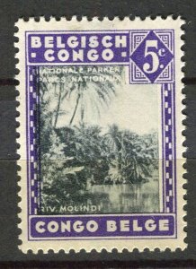 BELGIAN CONGO; 1937 early pictorial issue fine Mint hinged 5c. value