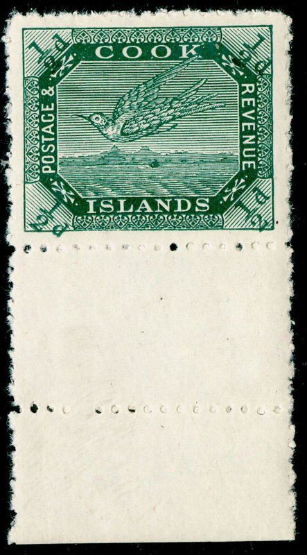 COOK ISLANDS SG39, ½d dp green, NH MINT. Cat £11.