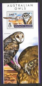 SOLOMON ISLANDS 2015 AUSTRALIAN OWLS (2) MNH