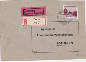 Liechtenstein 1947  Vaduz to Zofingen   stamps cover  R20513