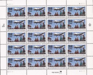 US Stamp - 1998 Berlin Airlift Anniversary - 20 Stamp Sheet #3211