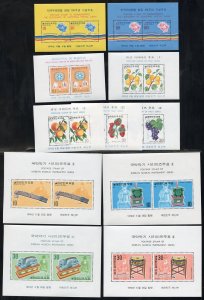 Korea Stamps MNH XF Lot Of 11 Souvenir Sheet