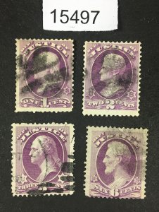 MOMEN: US STAMPS # O25-O28 USED  $290 LOT #15497