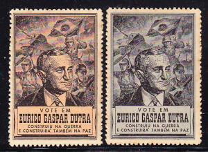 Brazil - Dutra Presidential Campaign Labels 1945