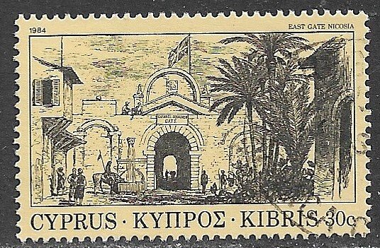 CYPRUS 1984 30c East Gate Nicosia Engravings Issue Sc 623 VFU