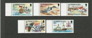 Alderney 1991 Lighthouses MNH unmounted mint Set Of 5 Stamps