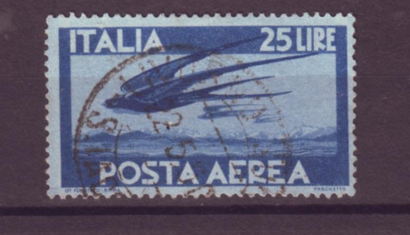 J21500 Jlstamps 1945-7 italy used #c111 swallows birds