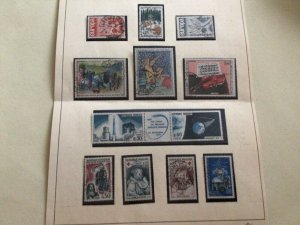 France 1960’s  used stamps on folded page   A13328