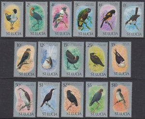 St Lucia 387-402 Birds mnh