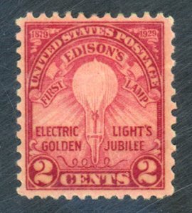 U.S. #655 MINT OG HR