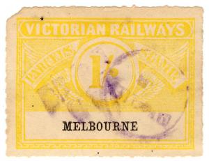 (I.B) Australia - Victoria Railways : Parcels Stamp 1/- (Melbourne)