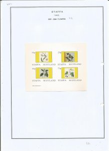 STAFFA - 1982 - Flowers - Sheets - Mint Light Hinged - Private Issue