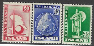 Iceland SC#213-215 Mint F-VF...fill a great Spot!