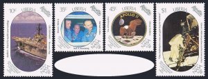 Liberia 1125-1128,1129, MNH. Mi 1456-1459, Bl.122. Moon Landing-25, 1989.Aldrin.