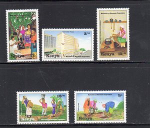 KENYA #616-620 1994 MAENDELO ORG. MINT VF NH O.G