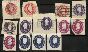 USA   Used, 13 cut squares