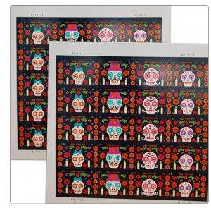 Day of the Dead Forever stamps 5 sheets total 100pcs