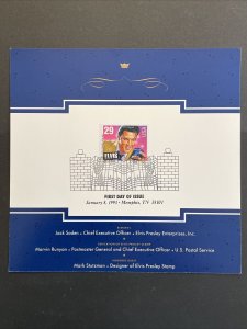 1993 Elvis 29-Cent First Day Ceremony Program Sc# 2721