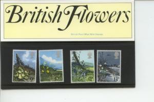 1979 Great Britain Flowers Presentation Pack (Scott 855-8) 