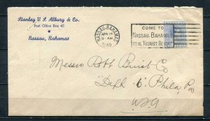 British Commonwealth/Bahamas Cover 1940  to USA  6309