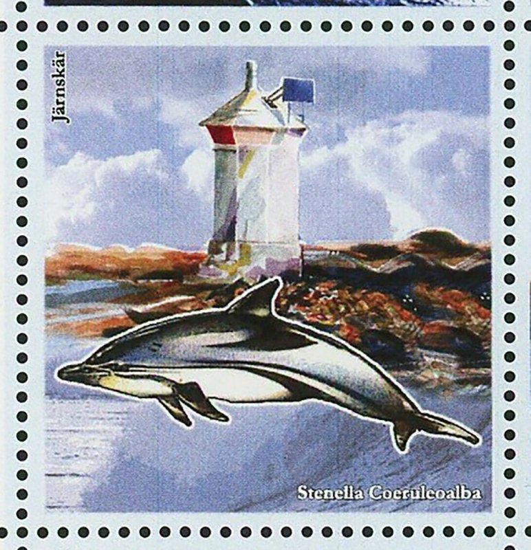 Dolphins & Lighthouses Stamp Stenella Coeruleoalba Grampus Griseus S/S MNH #2789