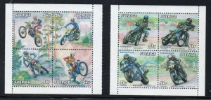 Sweden Sc 2446-2447 2002 Motorcycle Racers stamp booklet panes of 4 mint NH