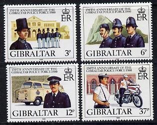 GIBRALTAR - 1980 - Gibraltar Police Force - Perf 4v Set - Mint Never Hinged