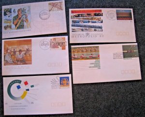 AUSTRALIA FDCs - LOT OF 5  - 1990      (aus17)