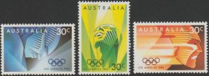 Australia 1984 Sc#922-924 3x30c Los Angeles Olympics-Set of 3 MINT-VF-OG-NH.