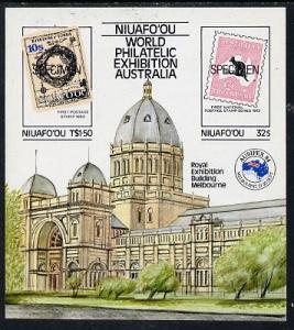 Tonga - Niuafo'ou 1984 Ausipex Stamp Exhibition self-adhe...