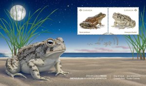 ENDANGERED FROGS = frog, toad = Official FDC Canada 2024