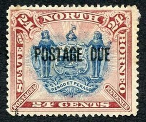 North Borneo SGD11b 24c Perf 14 Post Due M/M hinge remainder Cat 35 Pounds