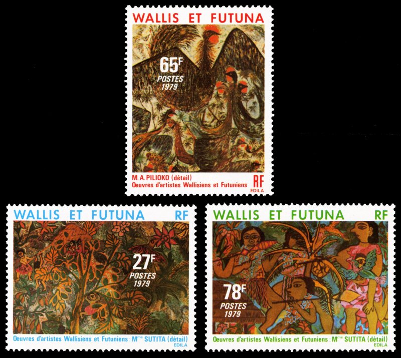 Wallis & Futuna Islands 1979 Scott #242-244 Mint Never Hinged