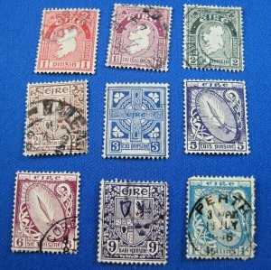 IRELAND 1940-1942  -  SCOTT # 107//117  -   USED    (Xi8)