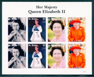 ST. KITTS  2022 QUEEN ELIZABETH II IMPERF SHEET MINT NH