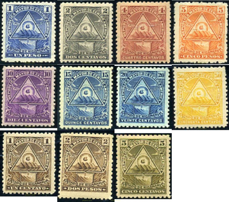 347320 HINGED NICARAGUA 1898 EMBLEMA