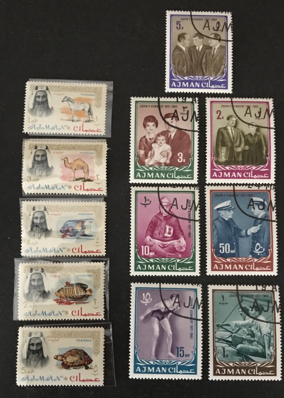 Worldwide Lot-Ajman, both mint & Used