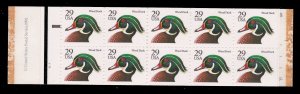 US 2484, MNH Booklet of 20 - Duck (Black Lettering)