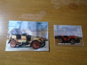 Umm Al Qiwain  MNH  Antique cars  3- dimensions