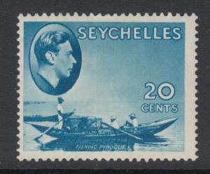 WS-C312 SEYCHELLES GBC - KGVI, 1938/49 20C. Blue, Chalck Pap. SG 140 £45 MH