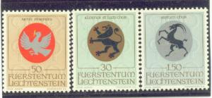 LIECHTENSTEIN  462-64 MINT OG 1969 ARMS of ECCLESIASTIC PATR