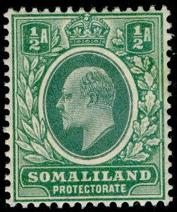 SOMALILAND PROTECTORATE SG45, ½a dull grn&grn, LH MINT. WMK MULT CA