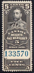 CANADA # FWM60 Mint  NH  - Revenue stamp