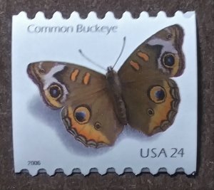 United States #4002 24c Common Buckeye Butterfly MNH coil (2006)