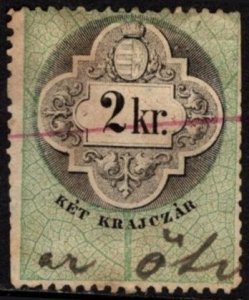 Vintage Austria Revenue 2 Krajczar General Tax Duty Used