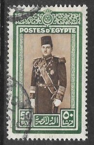 Egypt 239: 50p King Farouk, used, F-VF