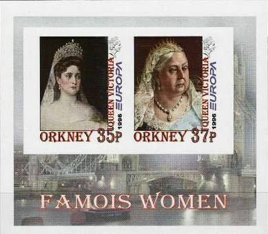 ORKNEY - 1995 - Europa,  Famous Women - Imp 2v Sheet - M N H - Private Issue