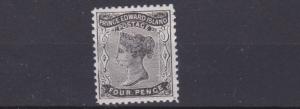 PRINCE EDWARD IS 1862 - 69 SG 16  4D BLACK   MH